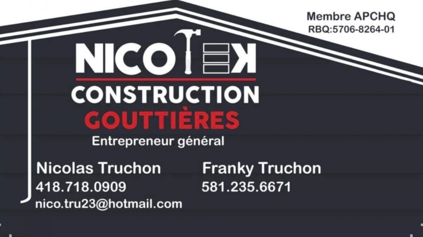 Construction Gouttières Nicolas & Franky Truchon Jonquière Logo